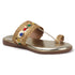 Women's Embroidered Ethnic Toe-Ring Flat Sandals