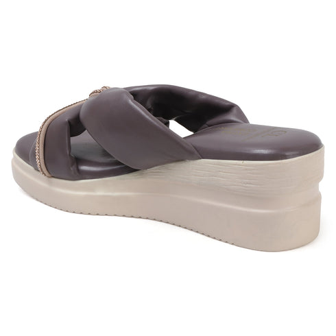 Women's Wedge Sandal with Padded Knot Detail