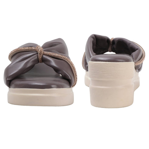 Women's Wedge Sandal with Padded Knot Detail