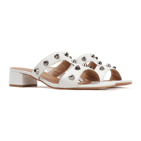 Women's Edgy Studded Double-Strap Sandals