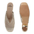 Women's Elegant Metallic Woven Mule Intricate Closed-Toe Low Heel
