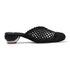 Women's Elegant Metallic Woven Mule Intricate Closed-Toe Low Heel