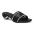 Women's Woven Rhinestone Sandal Textured Strap Low Heel