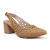 Women's Woven Textured Slingback Pump Chunky Block Heel