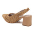 Women's Woven Textured Slingback Pump Chunky Block Heel