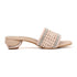 Women's Woven Rhinestone Sandal Textured Strap Low Heel