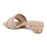 Women's Woven Rhinestone Sandal Textured Strap Low Heel