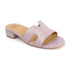 Women's Textured Open Toe Block Heels sandal
