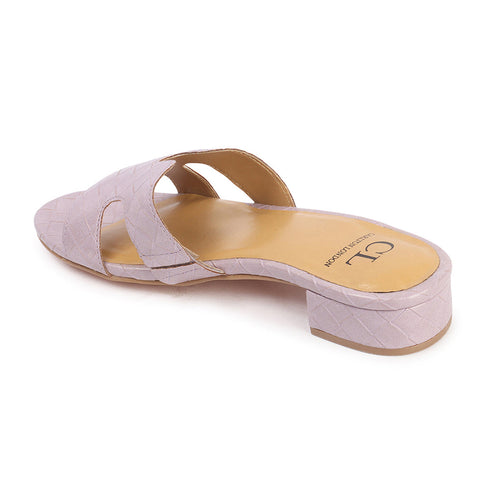 Women's Textured Open Toe Block Heels sandal