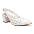 Women's Woven Textured Slingback Pump Chunky Block Heel