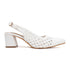Women's Woven Textured Slingback Pump Chunky Block Heel