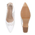 Women's Woven Textured Slingback Pump Chunky Block Heel