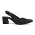 Women's Woven Textured Slingback Pump Chunky Block Heel