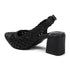 Women's Woven Textured Slingback Pump Chunky Block Heel