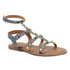 Women's Patent Studded Gladiator Flat Sandals
