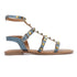 Women's Patent Studded Gladiator Flat Sandals