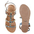 Women's Patent Studded Gladiator Flat Sandals