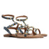 Women's Patent Studded Gladiator Flat Sandals