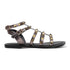 Women's Patent Studded Gladiator Flat Sandals