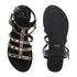 Women's Patent Studded Gladiator Flat Sandals