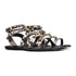 Women's Patent Studded Gladiator Flat Sandals