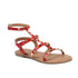 Women's Patent Studded Gladiator Flat Sandals