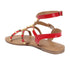 Women's Patent Studded Gladiator Flat Sandals