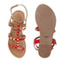Women's Patent Studded Gladiator Flat Sandals