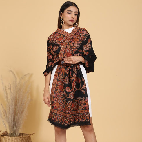 Women's Jamawar Wool Shawl