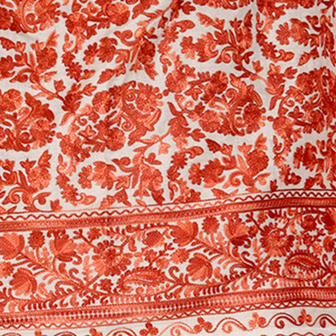 Women's Aari Embroidery Wool Stole