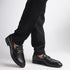Men's Smooth Finish Slip-On Loafers with Buckle Detail