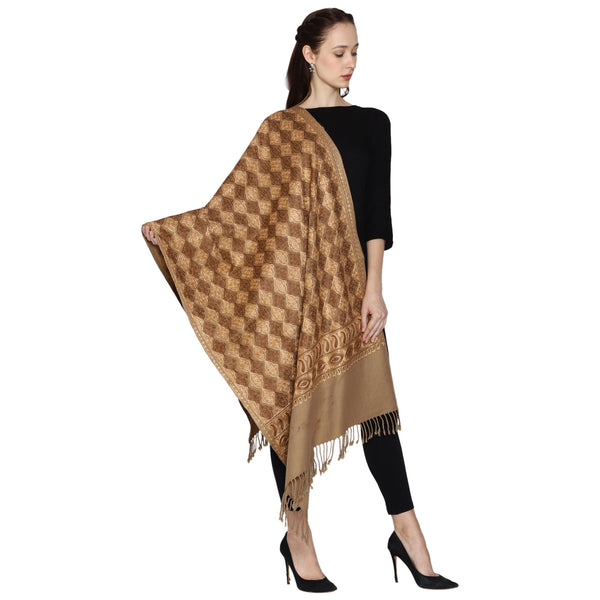 Women's Aari Embroidered Wool Stole