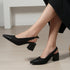 Women's Woven Textured Slingback Pump Chunky Block Heel