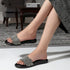 Flat Glamour Women's Sandal with Rhinestone Floral Embellishment