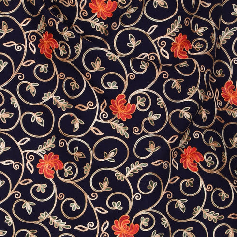 Women's Aari Embroidered Wool Stole