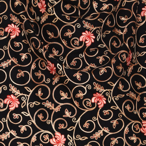 Women's Aari Embroidered Wool Stole