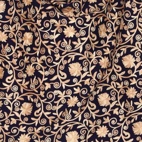Women's Aari Embroidered Wool Stole