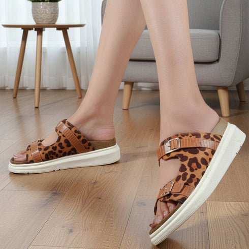 Women's Chunky Platform Buckle Slide Sandals