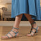 Women's Patent Studded Gladiator Flat Sandals