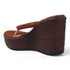 Women's Metallic Thong Wedge Sandals