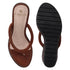 Women's Metallic Thong Wedge Sandals