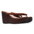 Women's Metallic Thong Wedge Sandals