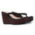Women's Metallic Thong Wedge Sandals