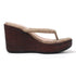 Women's Metallic Thong Wedge Sandals