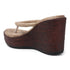 Women's Metallic Thong Wedge Sandals
