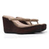 Women's Metallic Thong Wedge Sandals