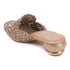 Women's Metallic Woven Slip-On Mule Intricate Pattern Low Heel