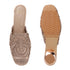 Women's Metallic Woven Slip-On Mule Intricate Pattern Low Heel
