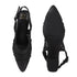 Women's Woven Textured Slingback Pump Pointed Toe Block Heel