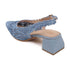 Women's Woven Textured Slingback Pump Pointed Toe Block Heel